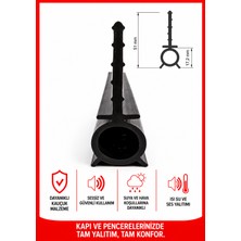 MAKPLASTİK FİTİL PROFİL Makplastik 55 No Otomatik Kepenk Alt Fitili Siyah 6 Metre