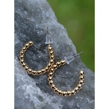 Stoneage Halka Küpe - Altın Rengi -