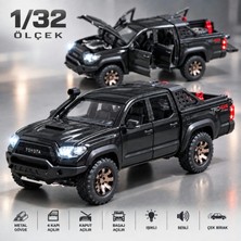 Fidan Oyuncak Toyota Tacoma Trd 4x4 Off-Road Model Araba 1/32 Ölçek Diecast Metal Sesli Işıklı Çek Bırak Koleksiyon Oyuncak Aracı