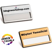 Kişiye Özel Metal Mıknatıslı Yaka Kartı Isimliği