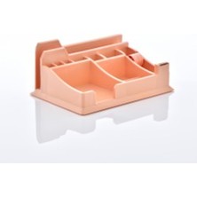 Ops Klm 302 Pastel Turuncu Masaüstü Organizer Bantlıklı Kalemlik