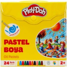 Play-Doh Çantalı 24 Renk Pastel Boya Seti Okul ve Hobi Kullanımı