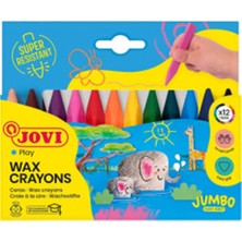 Jovi 973/12 Triwax Jumbo 12 Renk Üçgen Mum Boya Seti Okul Boyası