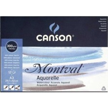 Pad Canson Montval Suluboya Bloğu A3 300 gr 12 Yaprak