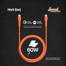 Store Usb-C - Usb-C 120CM 60W Pd/qc Hızlı Şarj/data Kablosu Neon 2DK59N (Neon Turuncu)