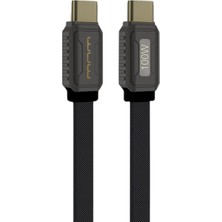 Store Type - C To Type C Hızlı Şarj ve Data Kablo iPhone 15 Uyumlu 100 Watt Usb-C To Usb-C Uyumlu 1 Metre Şarj Kablosu X198 (100W - Siyah)