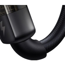 Store CA-2840 Type-C To Type-C 100W LED Işikli Power Off Hızlı Data Şarj Kablosu 1.2m, Siyah