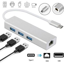Store FC05 Type-C To 3 x 3.0 USB + RJ45 Lan Ethernet Çevirici MacBook Uyumlu