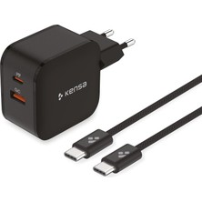 Store 50W Çift Portlu Akıllı Hızlı Şarj Seti Type-C Pd + Usb-A Qc Qc-94