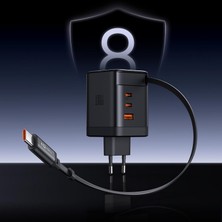 Store CH-8470 Freego 100W Geri Çekilebilir Kablolu 3C1A Gan Şarj Adaptörü