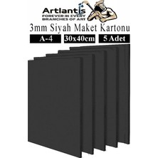 Orevio Maket Kartonu Siyah Fotoblok 3 mm A3 30X40 cm 5 Adet Hobi Sanat Okul Köpüklü Straforlu Maket Kartonu Maket Yapımı