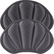 Orevio Ayakkabı Vurma Önleyici Koruyucu Ped, Kendinden Yapışkanlı Kumaş, Dolgulu Topuk Pedi, 1 Çift, Siyah