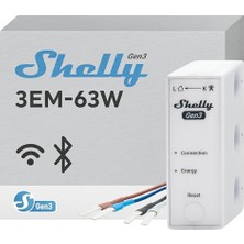 Orevio 3EM-63W Gen3; Wlan Işletimi, Enerji Izleme, Temassız Akım Ölçümü, Fotovoltaik Uyumlu, Üç Fazlı Veya Tek Fazlı Kurulum, Gerçek Zamanlı Saat, Ios, Android, Hub Gerekmez