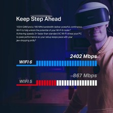Store Archer TX55E, AX3000 Mbps, Iki Anten, Özel Soğutucu, 1024-QAM, Ultra Düşük Gecikme, Intel Wi-Fi 6 Yonga Seti, Windows 10/11'i Destekler, Ikisi Bir Arada Wi-Fi 6&bluetooth 5.3 Pcıe Ağ Kart