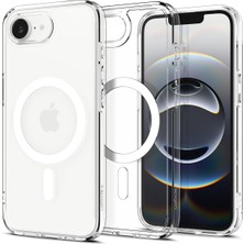 Store iPhone 17E / 16E ile Uyumlu Şeffaf Magsafe Kılıf Ultra Hybrid Mag Fit Clear White - ACS09139