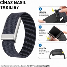 Store Whoop 5 ile Uyumlu Hasır Dokuma Kumaş Kordon, Esnek ve Nefes Alabilir Naylon Bileklik, Ayarlanabilir Hafif Spor Kordonu – Sensör/cihaz Dahil Değildir Koyu Dark Blue