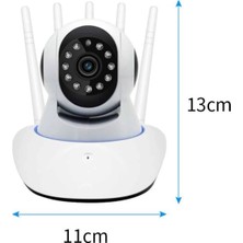 Store LED Aydınlatmalı 5 Antenli Motorlu 1080P Wifi Kamera Sensörlü