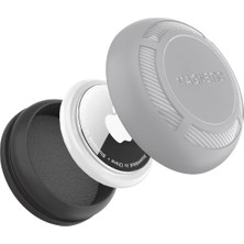 Store Buff Tagsafe Manyetik Tutucu Darbeye Dayanıklı Koruyucu Mıknatıslı Airtag Uyumlu Kılıf (Gri)