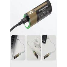 Store USB Type-C Şarjlı Aa Pil 1.5V 1000+ Kez Şarj Edilebilir Lityum Kalem Pil 2'li Paket