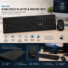Store Kablosuz Multimedia Klavye - Mouse Seti Siyah Q Klavye KM-510