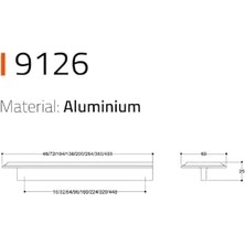 Orevio System 9126 Line-Çizgili Kulp Altın Renk Tek Adet 160 mm Altın Tek Ebat SSY9126 0160 Gl