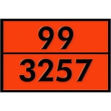 Orevio Metal 40X30 cm Levha (1 Adet) 99-3257 Tehlikeli Madde Uyarısı, 100° Üstü Sıcak Madde Uyarısı