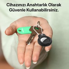 Store Airtag ile Uyumlu Superlock Serisi Kilitli Kılıf ve Darbelere Karşı Ultra Güçlü Koruyucu Anahtarlık (Siyah)