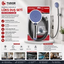 Store Milano Vakumlu - Silikon Lüks Duş Seti Duş Başlık=mix Silikon Hortum=1.5mt Mafsal=3 Kademe