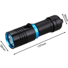 Store Wison WS-4545 10W 1800 Lümen Şarjlı Su Altı Feneri Type-C, 5000 Mah, 100 M Menzil, Su Geçirmez