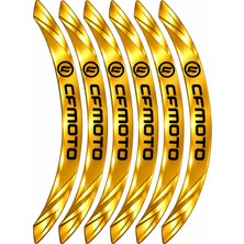 PINAXAR Motosiklet Jant Şeridi Sticker Cfmoto 3D Premium Parlak Sportif Set