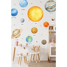 Orevio Eğitici Gezegen Seti Çocuk ve Bebek Odası Sticker Seti Karışık