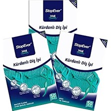 Orevio Well Tooth Kürdanlı Diş Ipi 3'lü Paket | Nane Aromalı | 150 Adet (3 x 50) | Diş Arası Temizliği, Ağız Hijyeni ve Günlük Kullanım Için Ideal