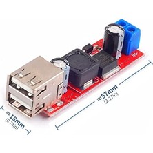 Orevio LM2596 Dual USB Power Modül Voltaj Düşürücü Mp3 Mobil Güç Kaynağı