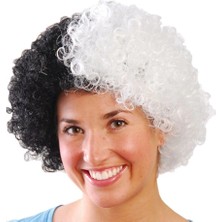Store Siyah Beyaz Kıvırcık Afro Bonus Peruk Taraftar Bonus Saç