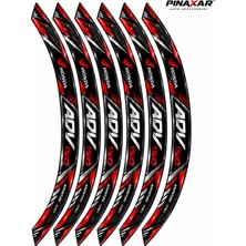 PINAXAR Motosiklet Jant Şeridi 3D Sticker Honda Adv Jant Çıkartması Aksesuar Seti