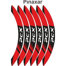 PINAXAR 3D Motosiklet Sticker Jant Şeridi Pcx Jant Dekoru Aksesuar Seti 12'li