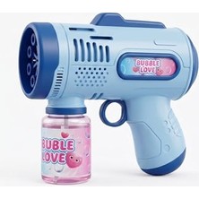 Orevio Mavi Işıklı Otomatik Bubble Gun, 1000+ Baloncuk Kapasiteli, Balon Suyu Hediyeli