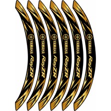PINAXAR Motosiklet Jant Sticker Yamaha Ray Zr 3D Parlak Şerit Grafik Tasarım Seti