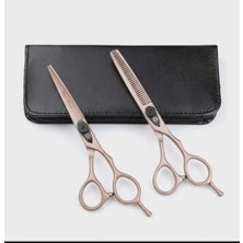 Orevio 6 Inch~17 cm Kuaför Makas Seti, Düz ve Ara Makas