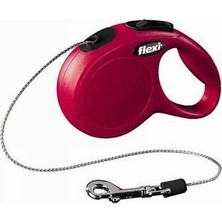 Store New Classic Otomatik Ip Köpek Gezdirme Tasması Medium 5 mt Kırmızı