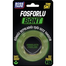 Orevio Fosforlu Bant; 15 mm x 5mt Boyut, Yesil