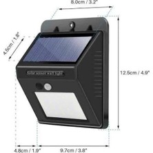 Store Bahçe Aydınlatma Sensörlü Güneş Enerjili Duvar Lambası 40 LED Işık