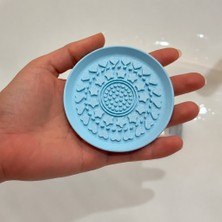 Store 3D Baskı Makyaj Fırçası Temizleme Pedi - Desenli Aparat-Mavi