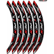 PINAXAR 3D Motosiklet Jant Sticker Jant Çizgisi Jant Şeridi Honda Pcx 12 Parça