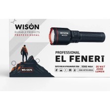 Store Wison WS-5575 Profesyonel El Feneri Ile Karanlığa Meydan Okuyun 20W Güç, 2000 Lümen Parlaklık ve 2 Km Menzil Sunan Şarjlı Fener Uygun Fiyatla .com’da.