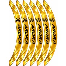 PINAXAR Motosiklet Jant Sticker Aora 3D Jant Şeridi Seti Parlak Sportif Tasarım