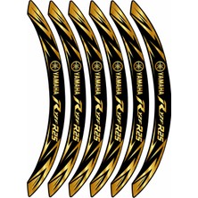 PINAXAR Motosiklet Jant Sticker 3D Yamaha Yzf R25 Şerit Parlak Baskı Sportif Set