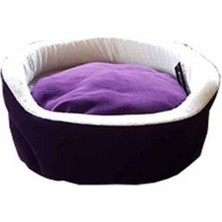 Store Ağızlıklı Sepet Kedi ve Küçük Irk Köpek Yatağı Mor