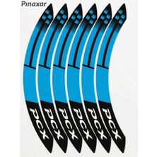 PINAXAR 3D Jant Sticker Motosiklet Aksesuarı Jant Şeridi Pcx Etiket Seti 12'li