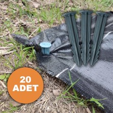Orevio Sera Taban Örtüsü Sabitleme Çivisi, Tırnaklı Sert Plastik, 20 Adet, 14 cm